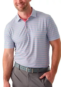 Short Sleeve Stripe Polo Shirt