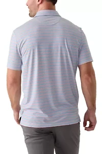 Short Sleeve Stripe Polo Shirt