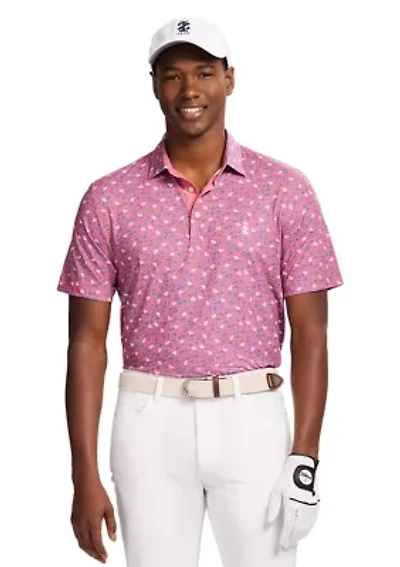 Floral Printed Polo Shirt