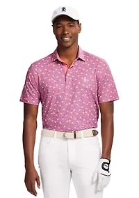 Floral Printed Polo Shirt