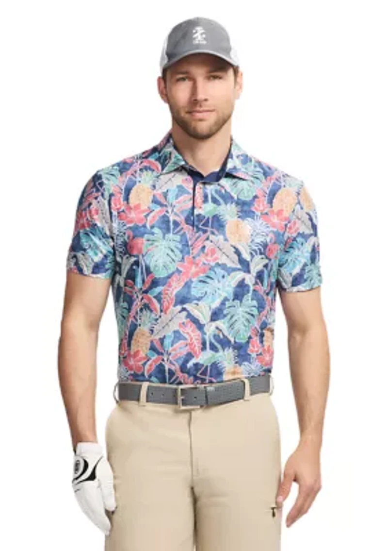 Tropical Printed Polo Shirt