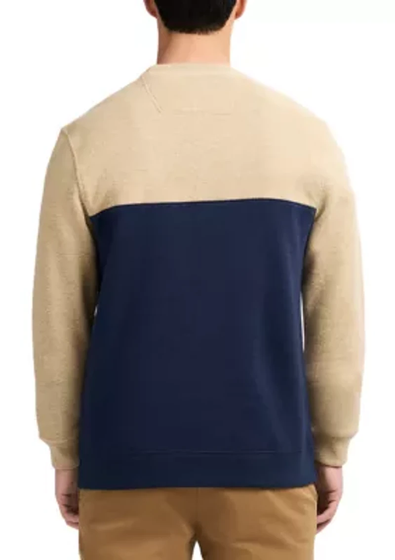 Crew Fleece Stripe Crewneck Pullover