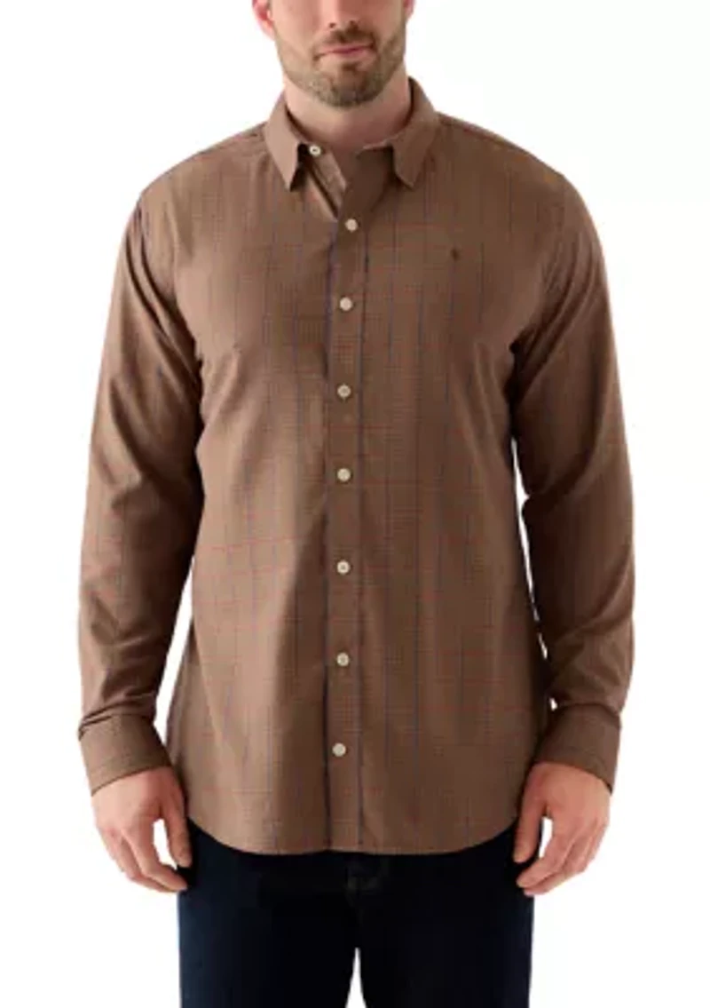Big & Tall Lux Twill Long Sleeve Button Down Shirt
