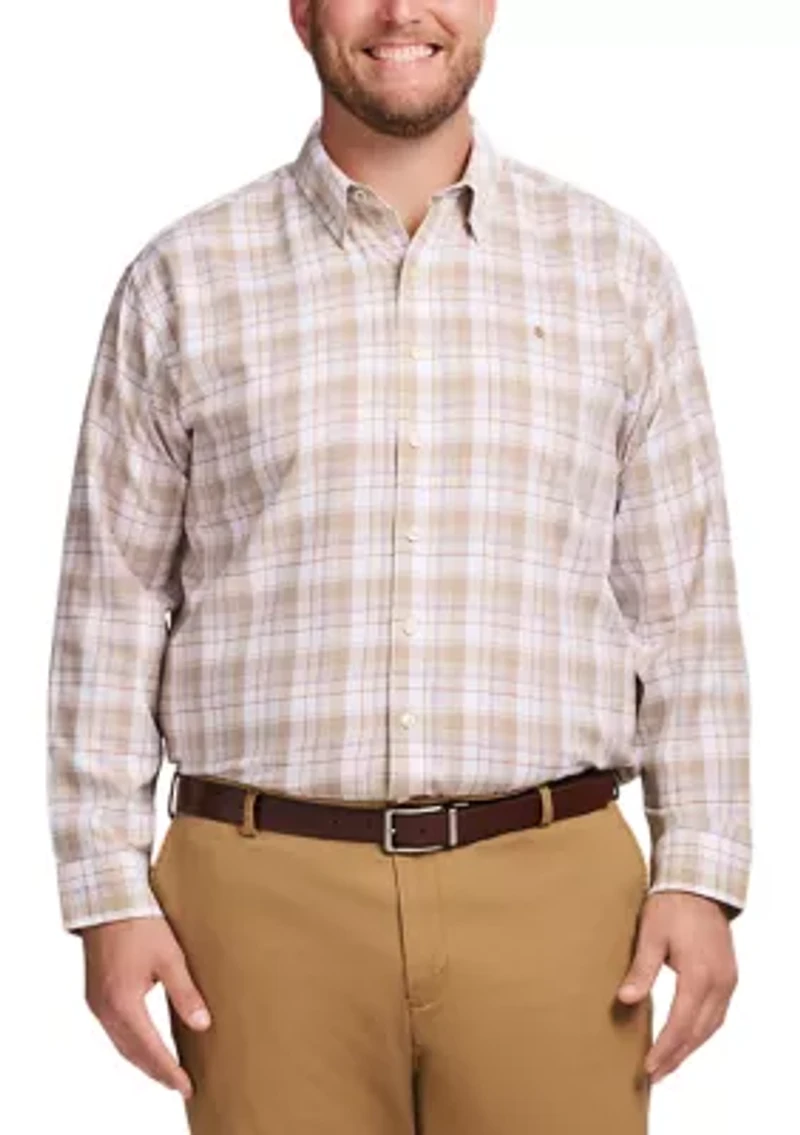 Big & Tall Lux Twill Long Sleeve Button Down Shirt