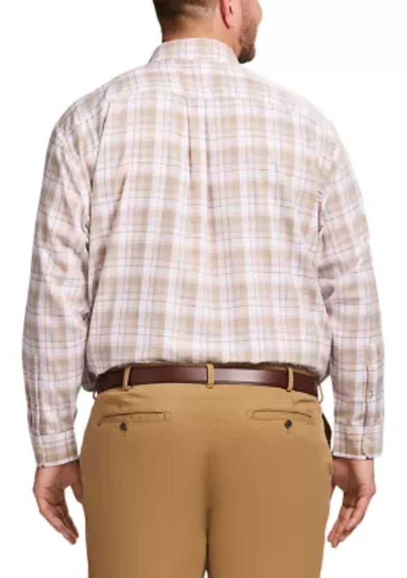 Big & Tall Lux Twill Long Sleeve Button Down Shirt