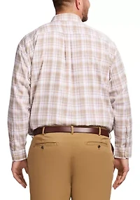 Big & Tall Lux Twill Long Sleeve Button Down Shirt