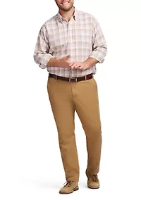 Big & Tall Lux Twill Long Sleeve Button Down Shirt