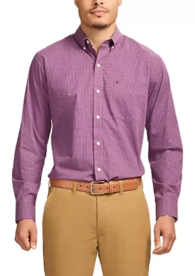 Performance Comfort Woven Gingham Shirt