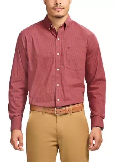 Performance Comfort Woven Gingham Shirt