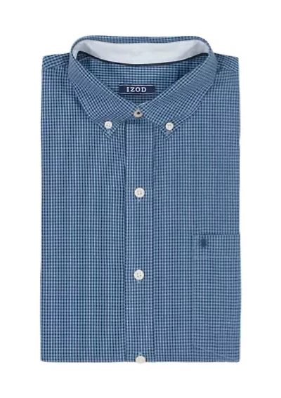 Big & Tall Long Sleeve Performance Comfort Gingham Shirt