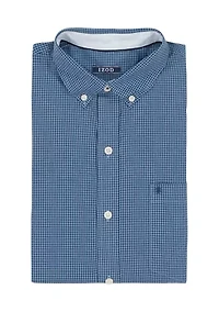 Big & Tall Long Sleeve Performance Comfort Gingham Shirt