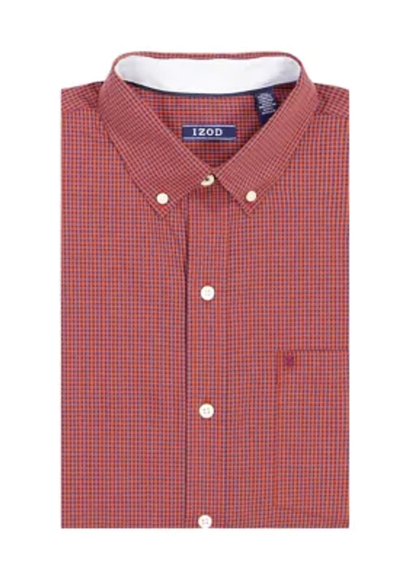 Big & Tall Long Sleeve Performance Comfort Gingham Shirt
