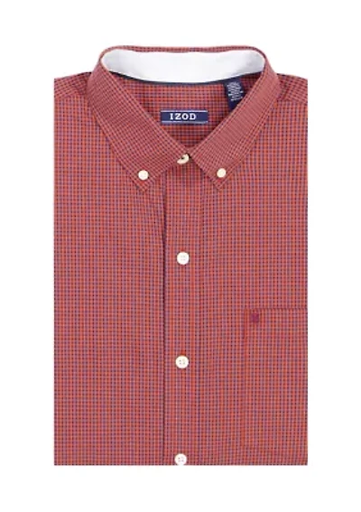 Big & Tall Long Sleeve Performance Comfort Gingham Shirt
