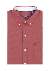 Big & Tall Long Sleeve Performance Comfort Gingham Shirt