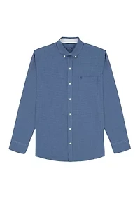 Big & Tall Long Sleeve Performance Comfort Gingham Shirt