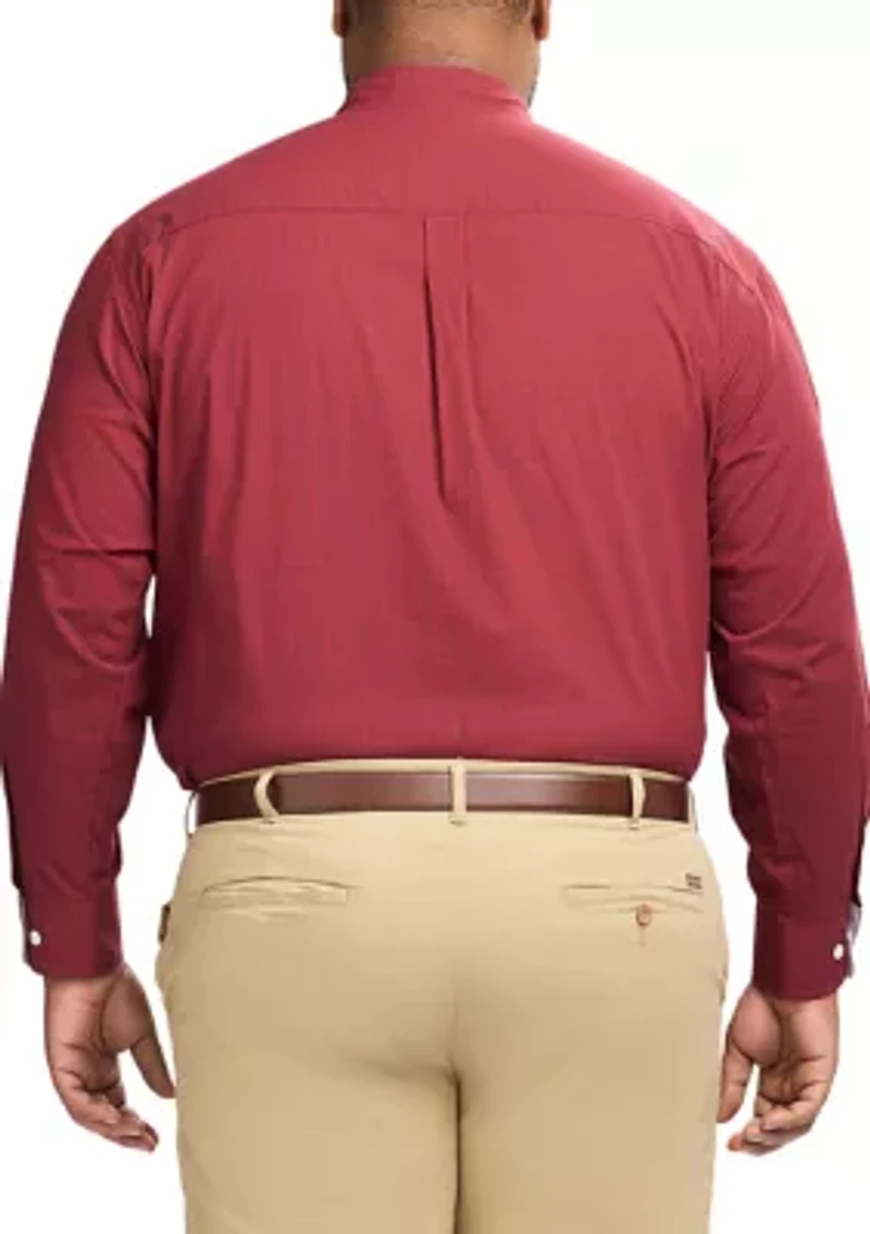 Big & Tall Long Sleeve Performance Comfort Gingham Shirt