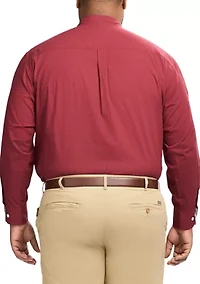 Big & Tall Long Sleeve Performance Comfort Gingham Shirt