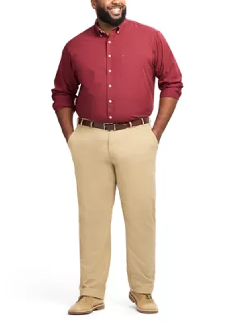 Big & Tall Long Sleeve Performance Comfort Gingham Shirt