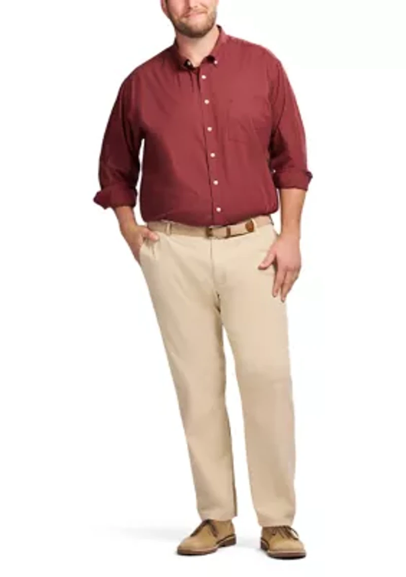 Big & Tall Long Sleeve Performance Comfort Gingham Shirt