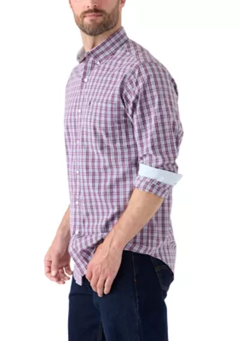 Long Sleeve Plaid Button Down Shirt