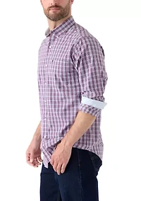 Long Sleeve Plaid Button Down Shirt