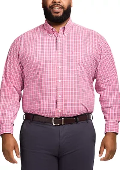 Big & Tall Long Sleeve Performance Comfort Woven Shirt