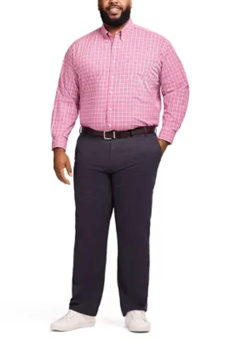 Big & Tall Long Sleeve Performance Comfort Woven Shirt