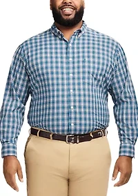 Big & Tall Long Sleeve Performance Comfort Button Down Shirt