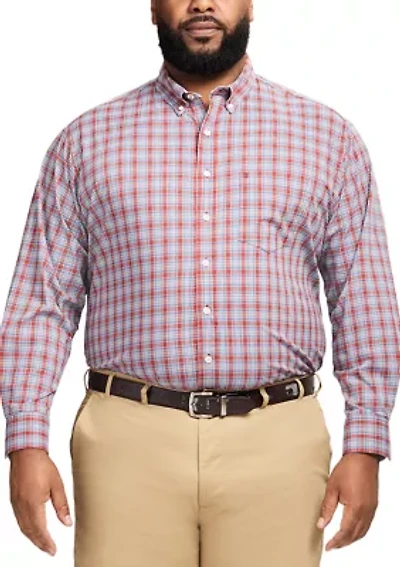 Big & Tall Long Sleeve Performance Comfort Button Down Shirt