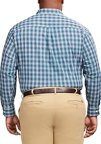 Big & Tall Long Sleeve Performance Comfort Button Down Shirt