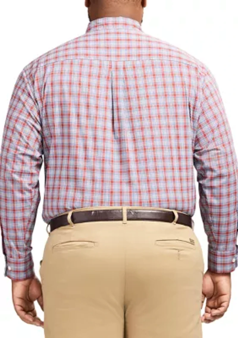 Big & Tall Long Sleeve Performance Comfort Button Down Shirt