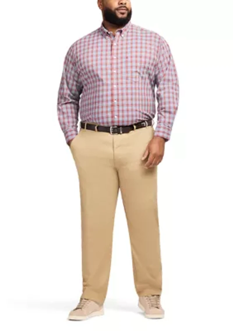 Big & Tall Long Sleeve Performance Comfort Button Down Shirt