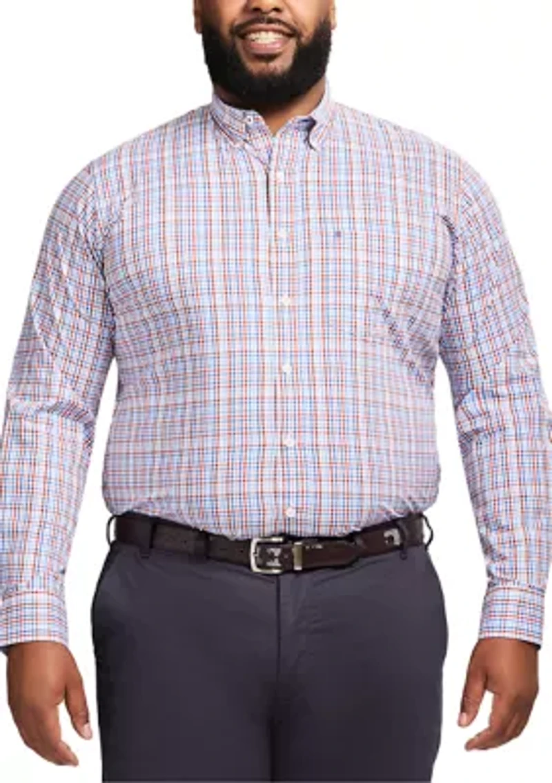 Big & Tall Long Sleeve Performance Comfort Woven Shirt