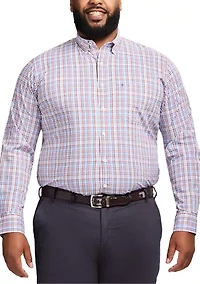 Big & Tall Long Sleeve Performance Comfort Woven Shirt