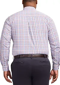 Big & Tall Long Sleeve Performance Comfort Woven Shirt