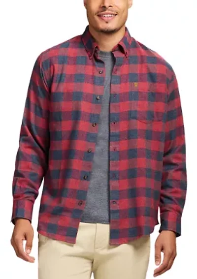 Stratton Flannel Long Sleeve Button Down Shirt