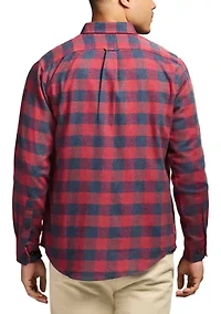 Stratton Flannel Long Sleeve Button Down Shirt