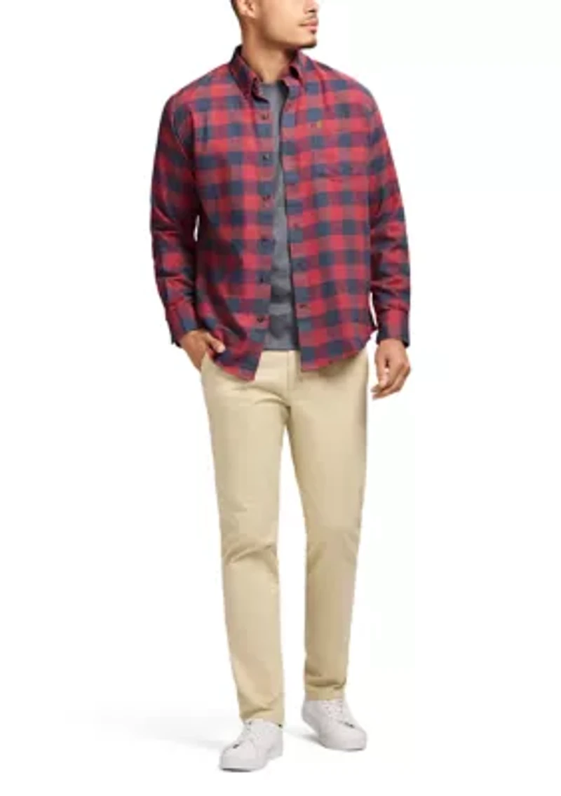 Stratton Flannel Long Sleeve Button Down Shirt