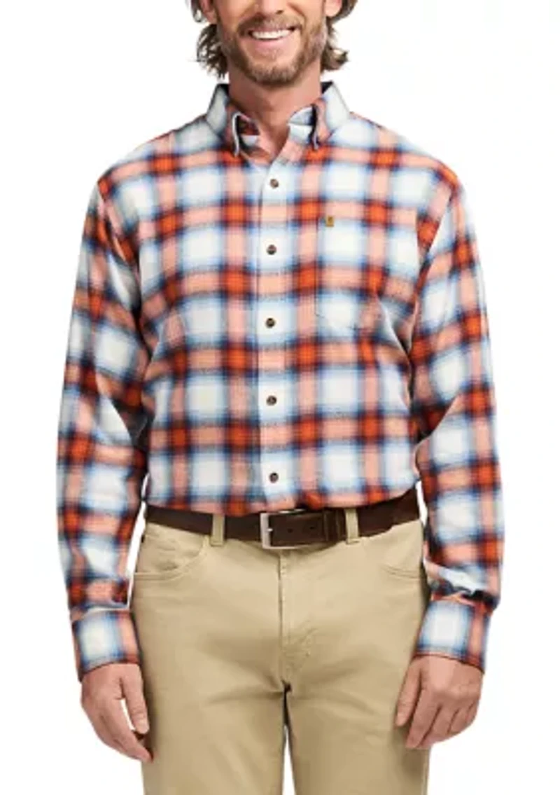 Stratton Flannel Long Sleeve Button Down Shirt