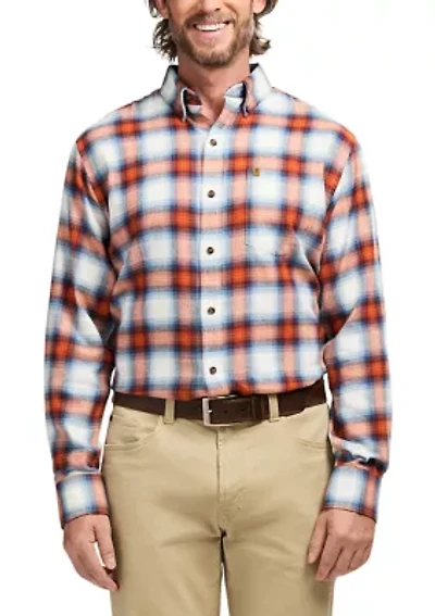 Stratton Flannel Long Sleeve Button Down Shirt