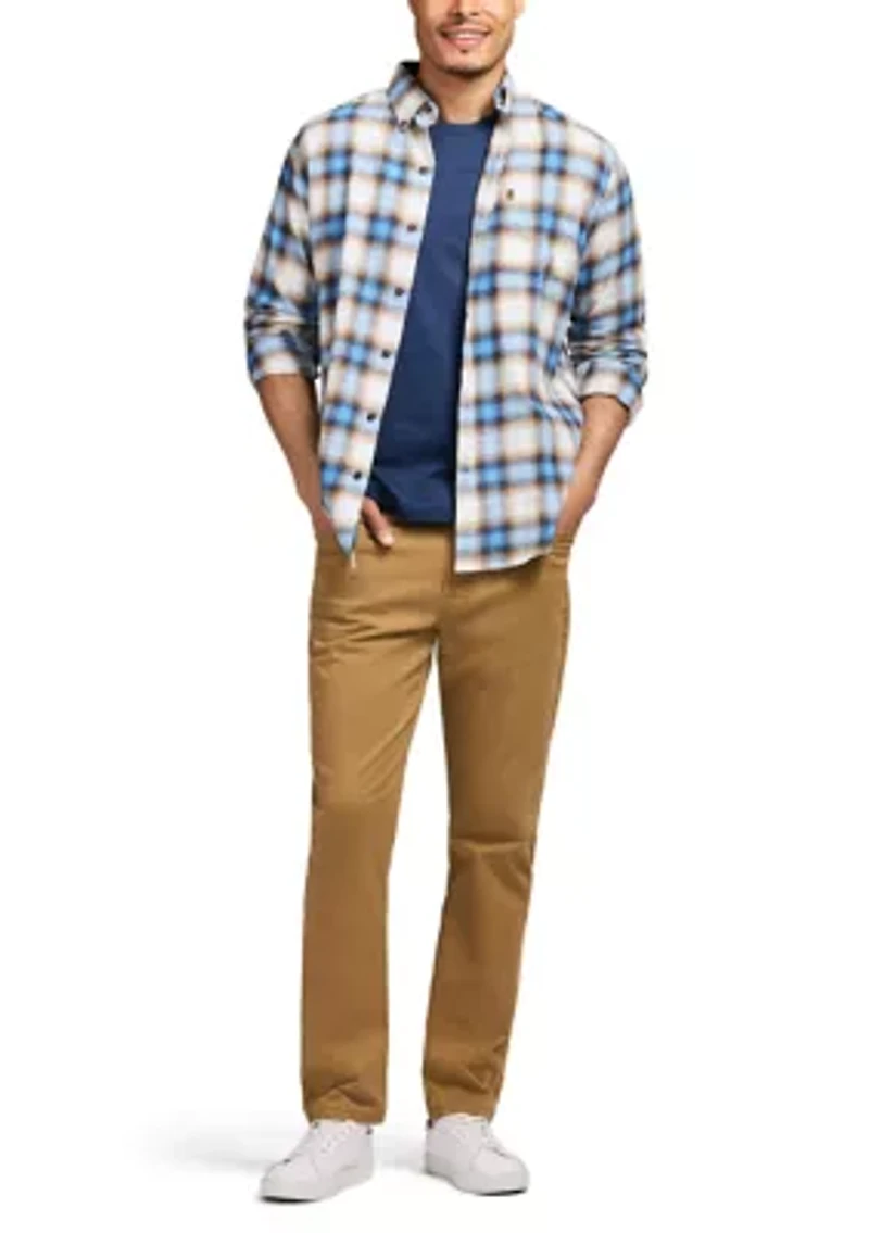 Stratton Flannel Long Sleeve Button Down Shirt