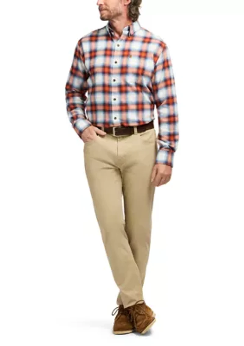 Stratton Flannel Long Sleeve Button Down Shirt