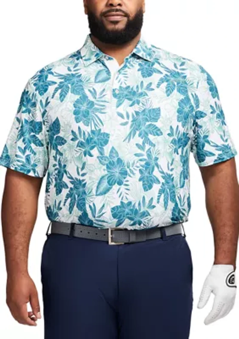 Big & Tall Swingflex Elite Printed Golf Polo Shirt