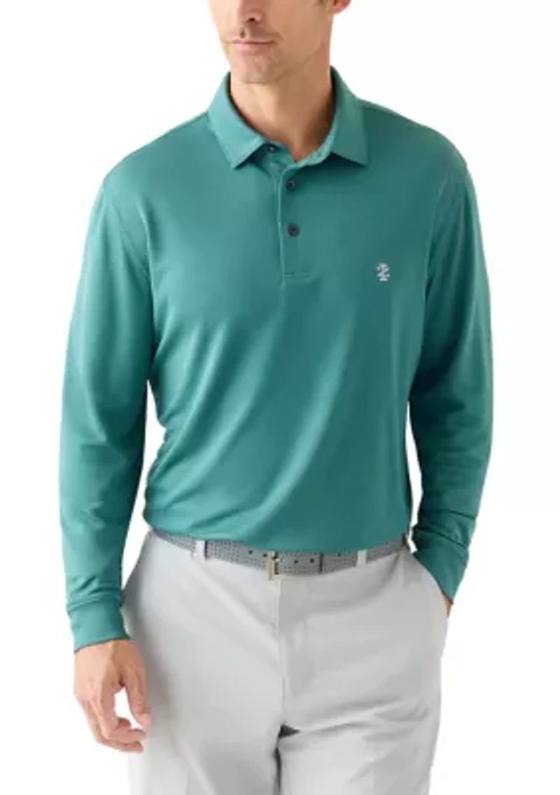Long Sleeve Solid Polo