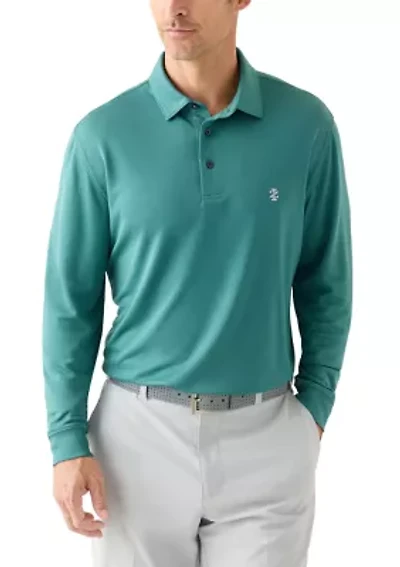 Long Sleeve Solid Polo