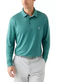 Long Sleeve Solid Polo