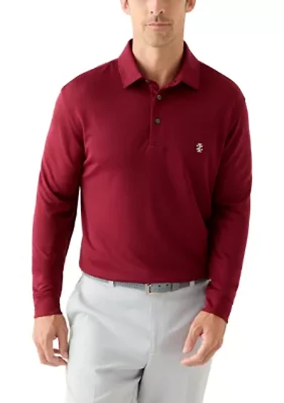 Long Sleeve Solid Polo