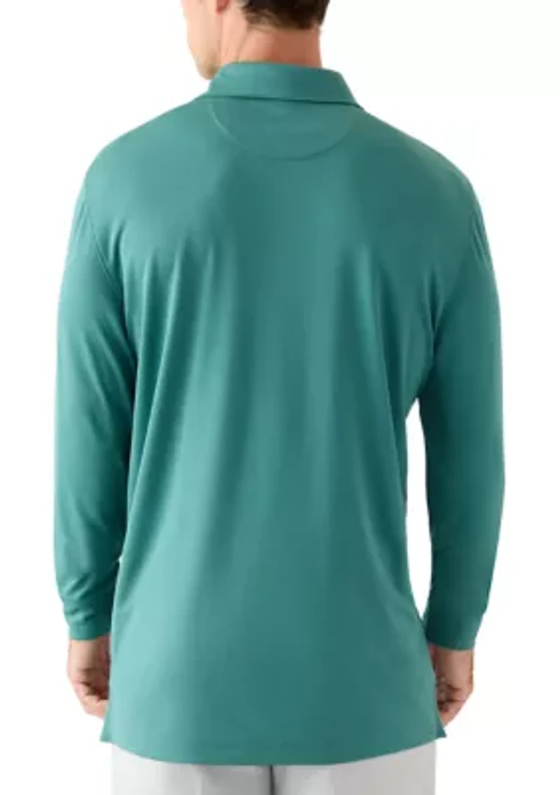 Long Sleeve Solid Polo