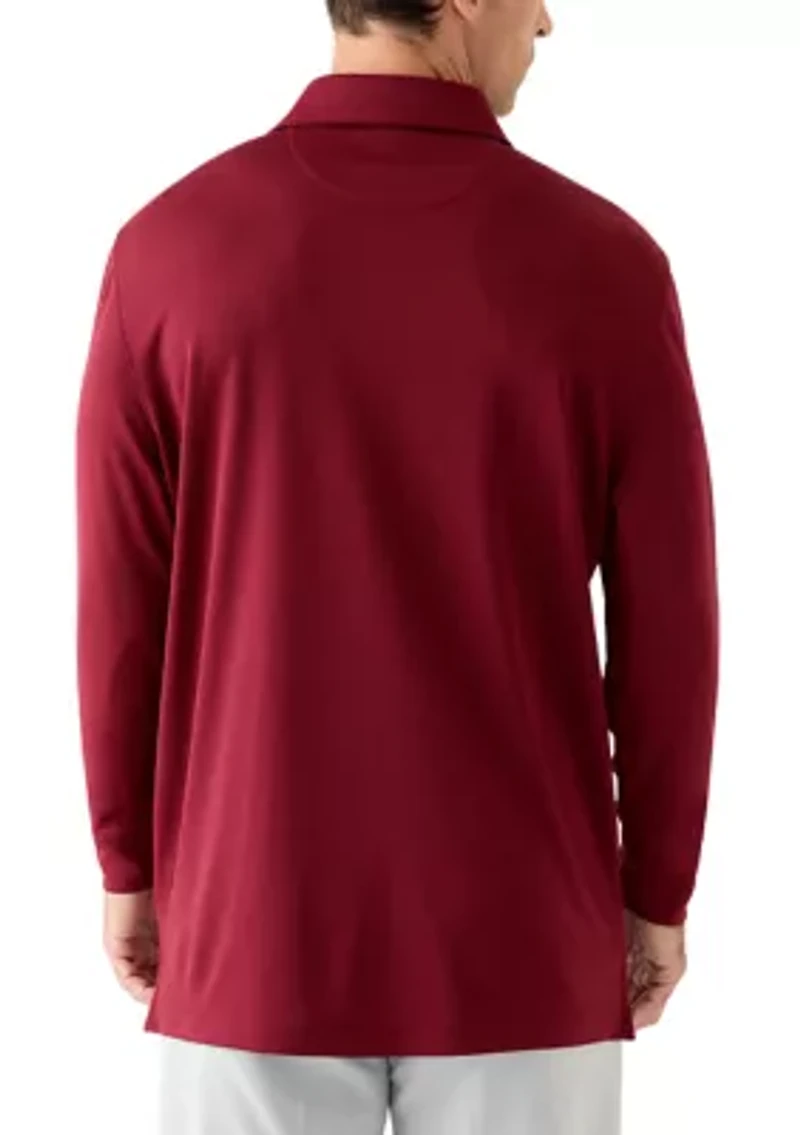 Long Sleeve Solid Polo