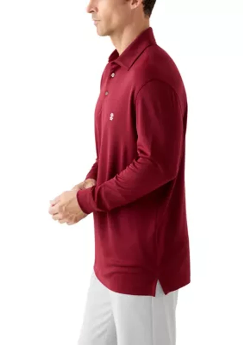Long Sleeve Solid Polo